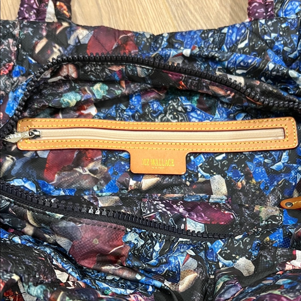 MZ Wallace Quilted Multicolor Patterned Tote Bag - image 8